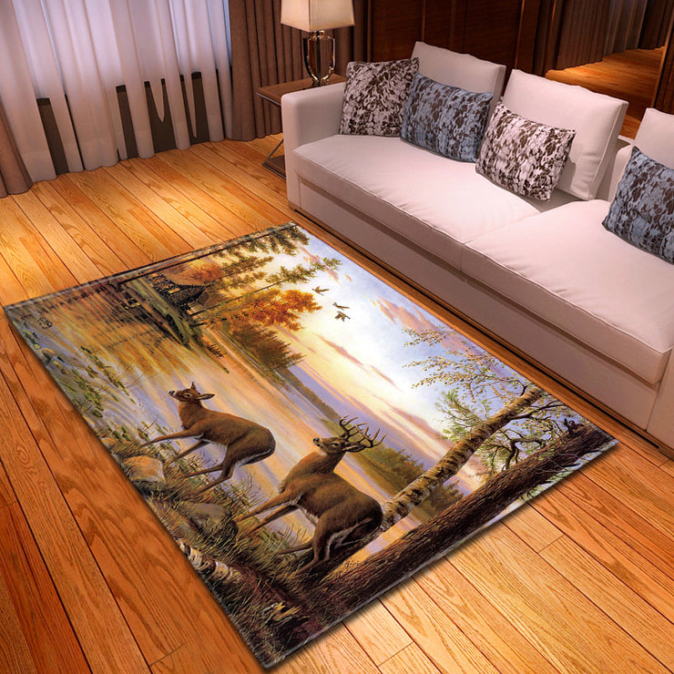 Home Decor Animal Deer Large Carpet