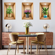 Only Darkstory 3D Effect Potted Triple Stickers Home Decor