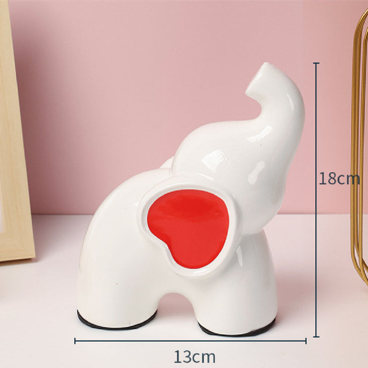 Nordic Home Decor Accessories Ceramic Elephant Vase Bedroom Desktop